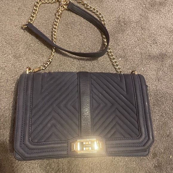 Rebecca Minkoff Navy Blue Quilted Leather Handbag - Picture 3 of 12